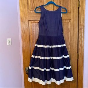 Blue and white formal dress Talbots